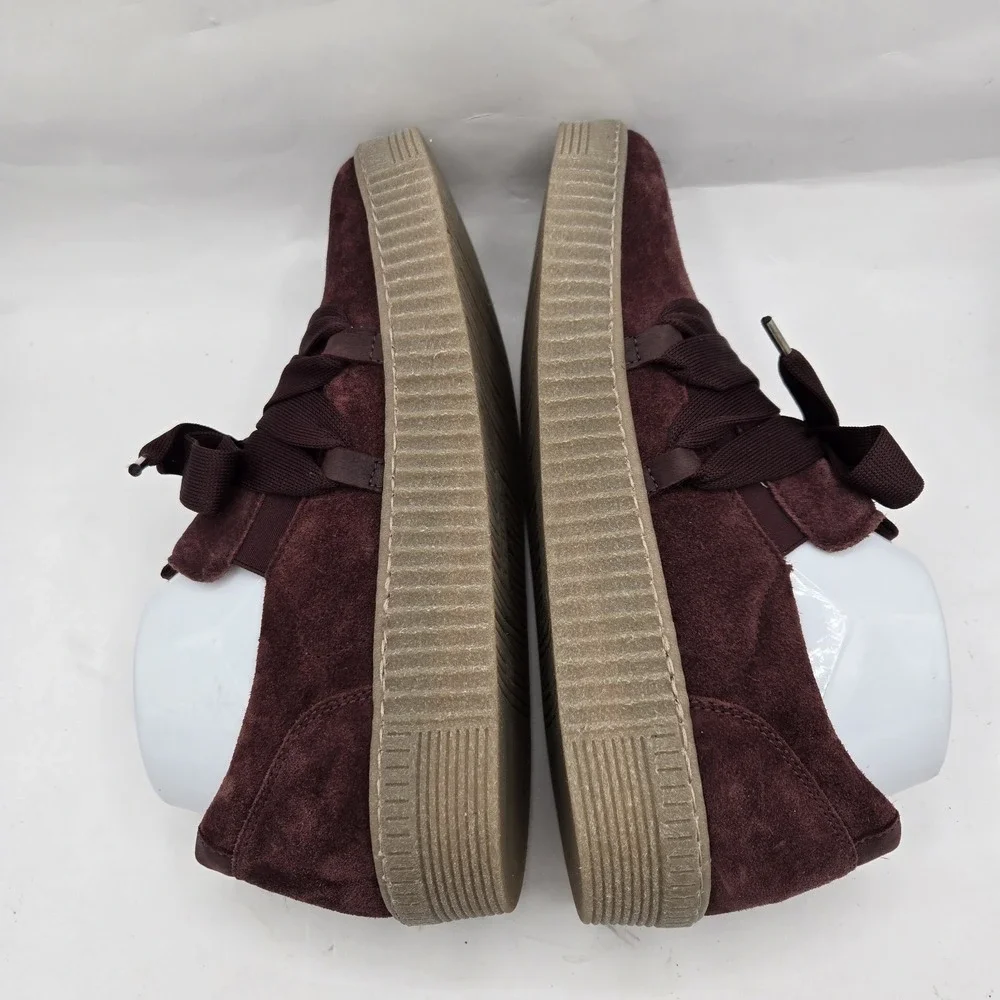 Gabor 33.333‎ Suede Bow Sneaker Merlot Burgundy Size 7 US / EUR 37